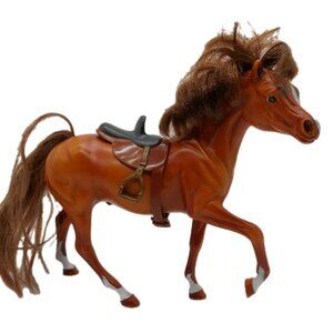 Marchon Brown Horse Stallion with White Blaze 6.5" Tall Vintage READ